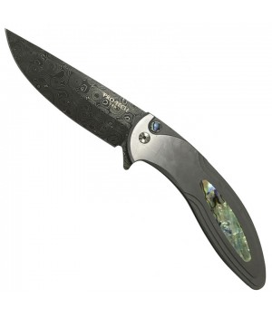 Нож Pro-Tech Custom Cambria Abalone/Damascus