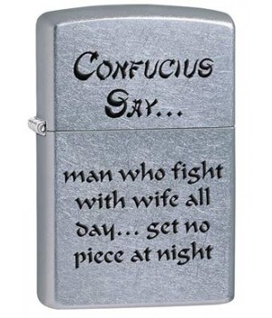 Zippo 28460 Confucius Say Wife Night